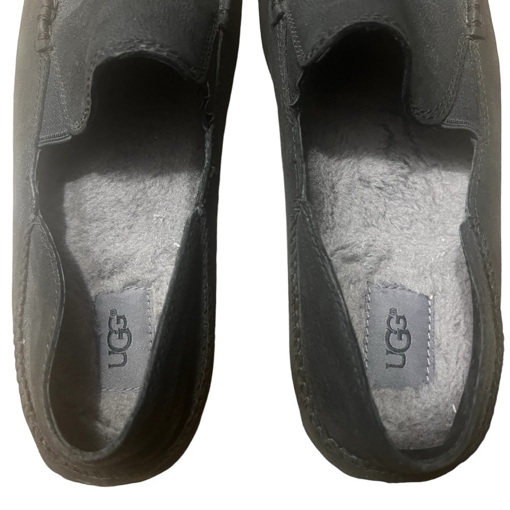 UGG Men's Driving Loafer in Classic Black Leather Size 12 - Picture 8 of 11
